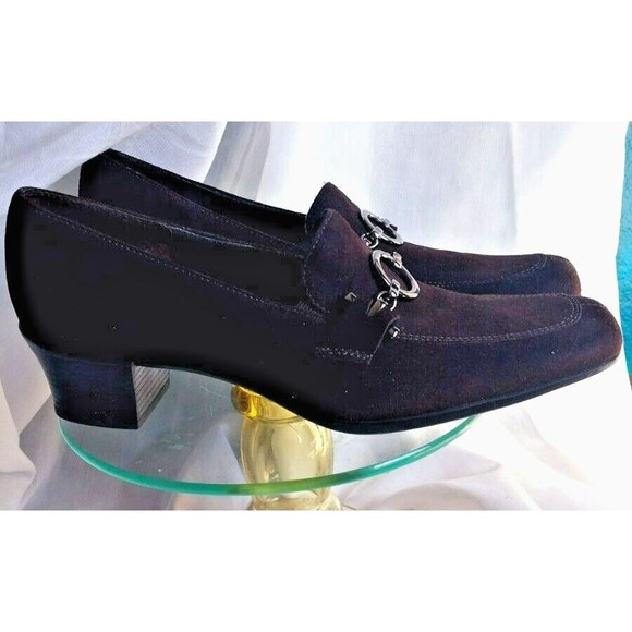 New Munro American Brown Suede Shock Absorbing Pumps Heels Loafers Size 7SS - Picture 1 of 13